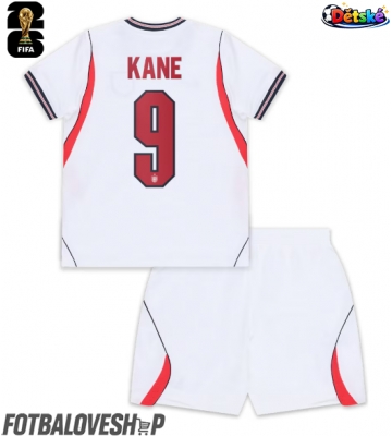 Anglie Harry Kane #9 Dětské Domácí Dres MS 2026 Krátký Rukáv (+ trenýrky)